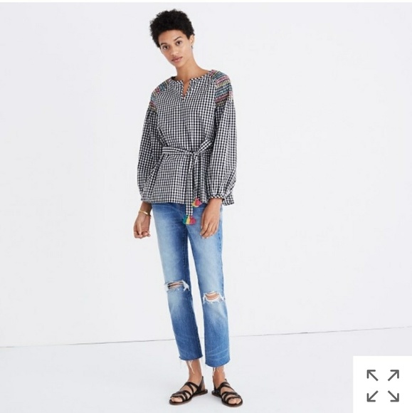 Maxwell smocked gingham top. - Picture 2 of 4